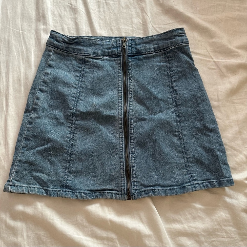 Forever21 Denim Zip up Mini Skirt
